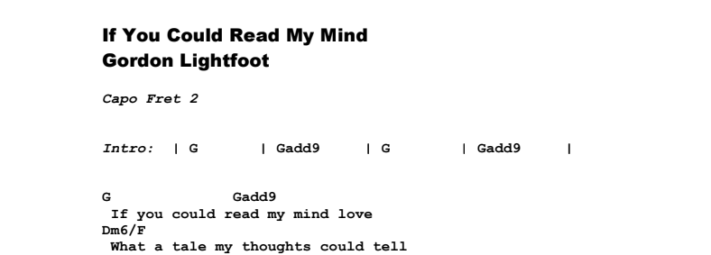 Gordon Lightfoot - If You Could Read My Mind Guitar Lesson - Chords Preview Gordon Lightfoot - If You Could Read My Mind Guitar Lesson - Chords Preview